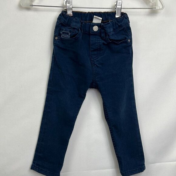 H & M blue denim pants size 12-18 months E UC - Picture 1 of 12